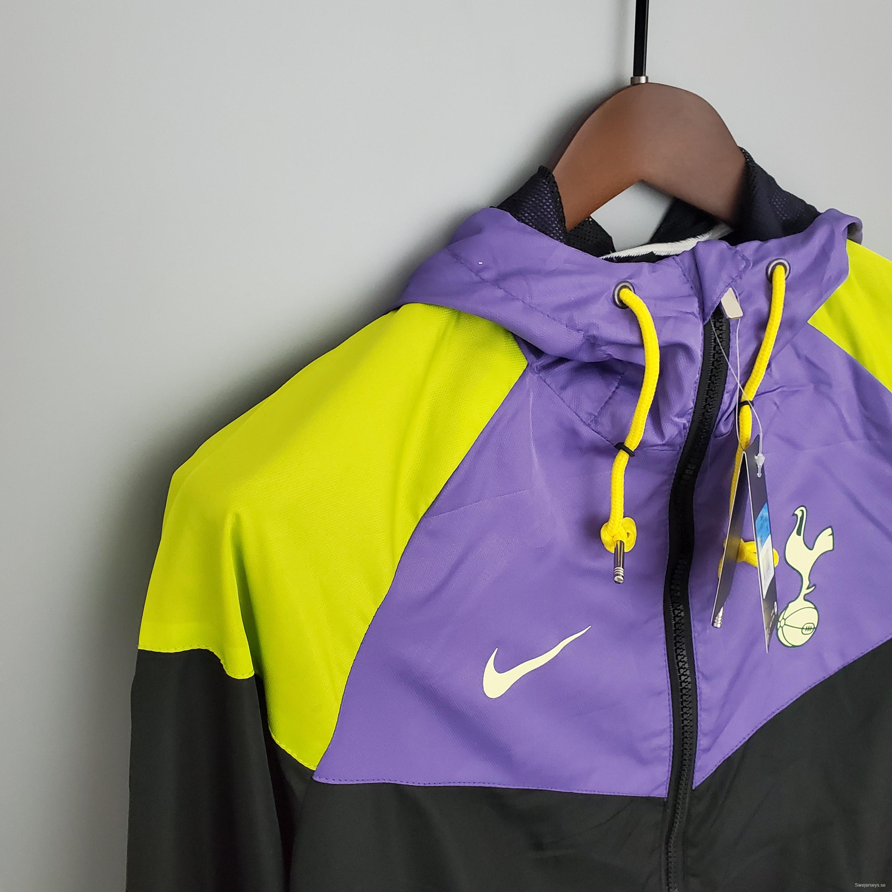 Windbreaker Tottenham Purple Black Soccer Jersey