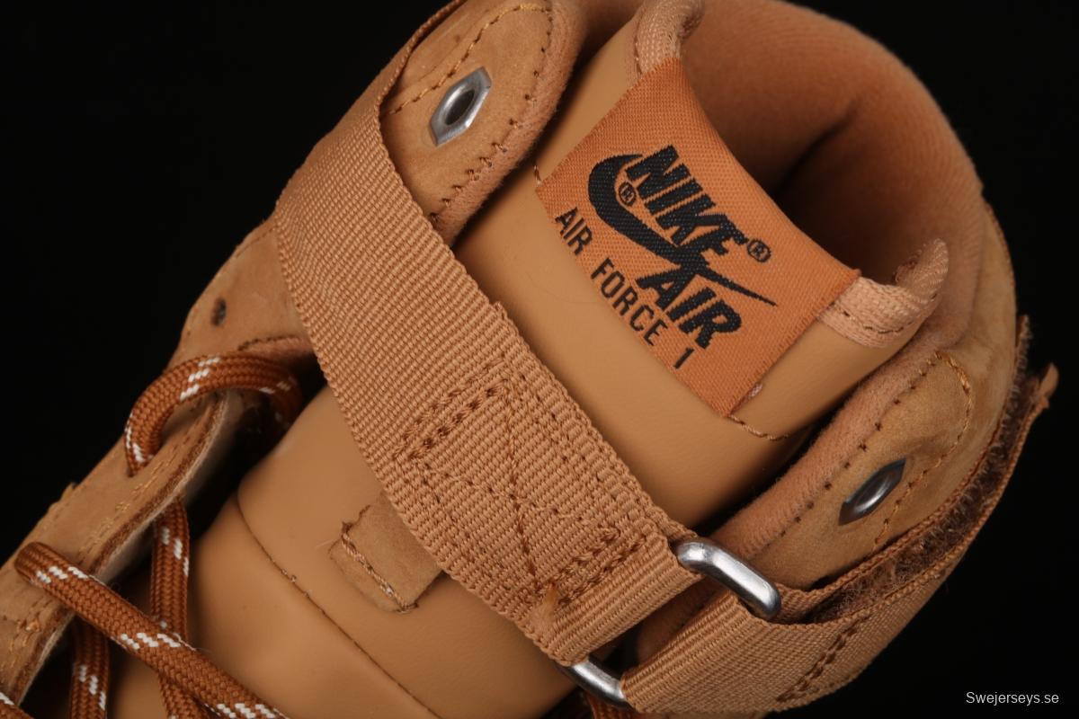 NIKE Air Force 1 High'07 2019 new wheat color high upper shoes CJ9178-200