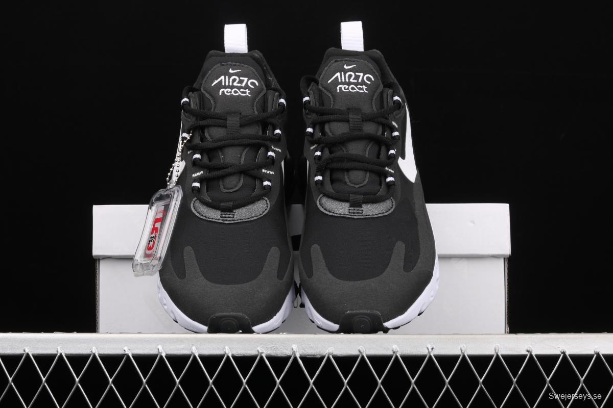 NIKE Air Max 270React new high frequency mesh function half palm air cushion cushion running cloth shoes CI3866-004