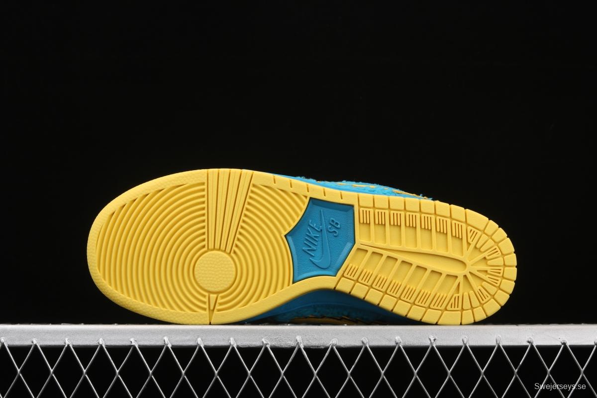 Grateful DeAdidas x NIKE SB DUNK Low Yellow Bear joint style blue and yellow bear sports skateboard shoes CJ5378-400