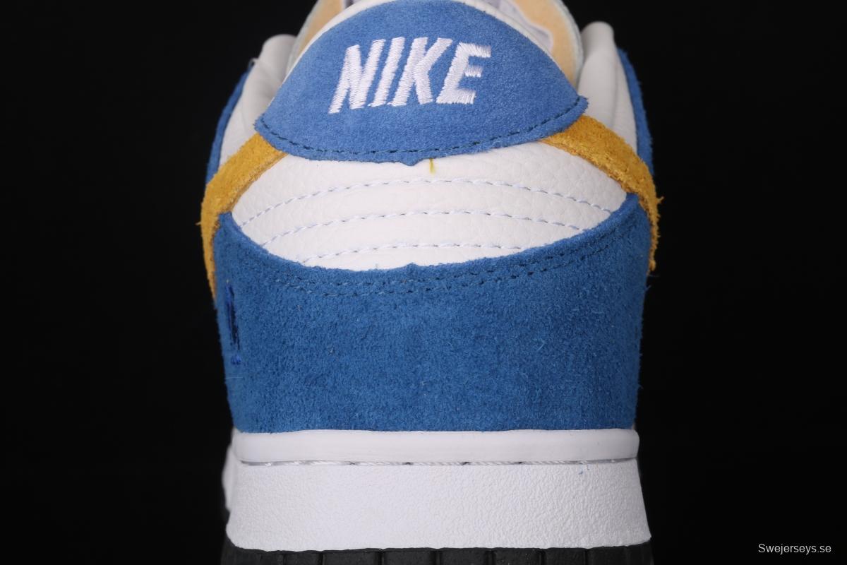 Kasina x NIKE SB DUNK Low co-signed blue and yellow retro low-top leisure sports skateboard shoes CZ6501-100