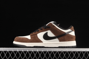 NIKE SB DUNK Low Pro Trail End Brown turn hair brown, white and black snake pattern dunk series low side leisure sports skateboard shoes 304292-102