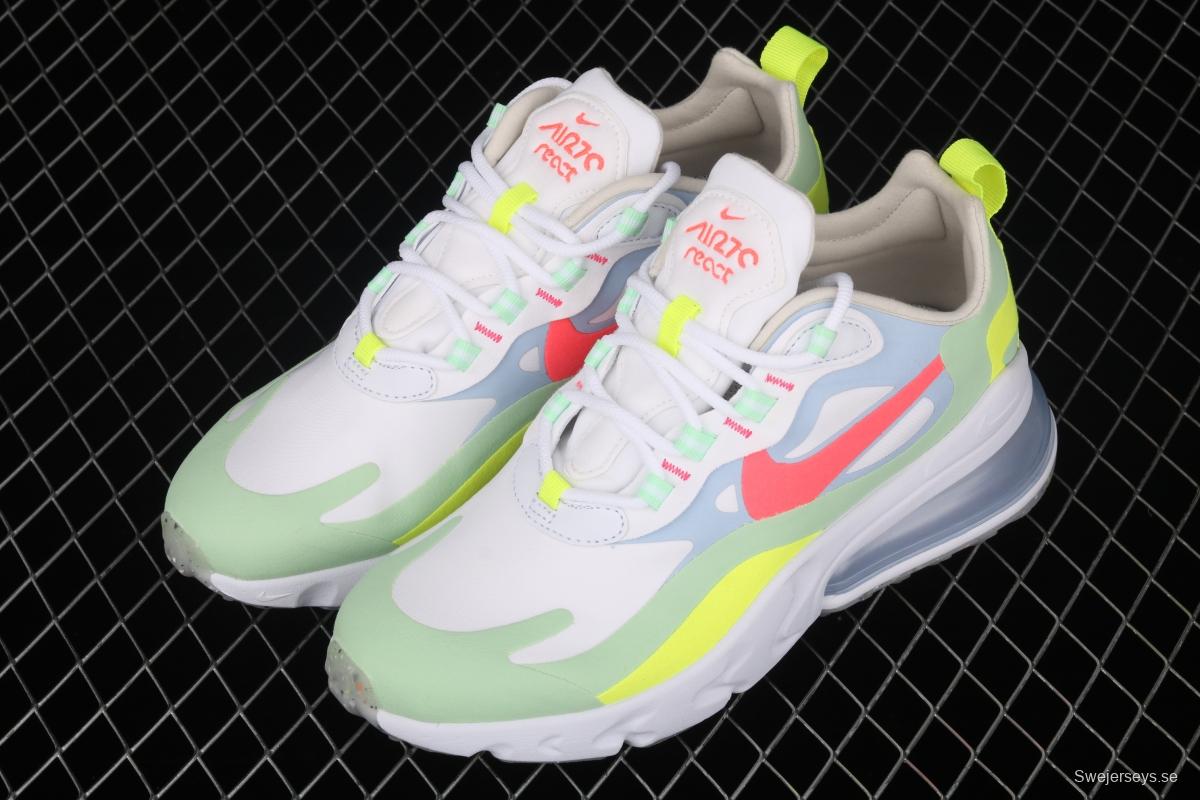 NIKE Air Max 270React new high-frequency mesh hollowing out function half-palm air cushion running shoes DB5927-161,