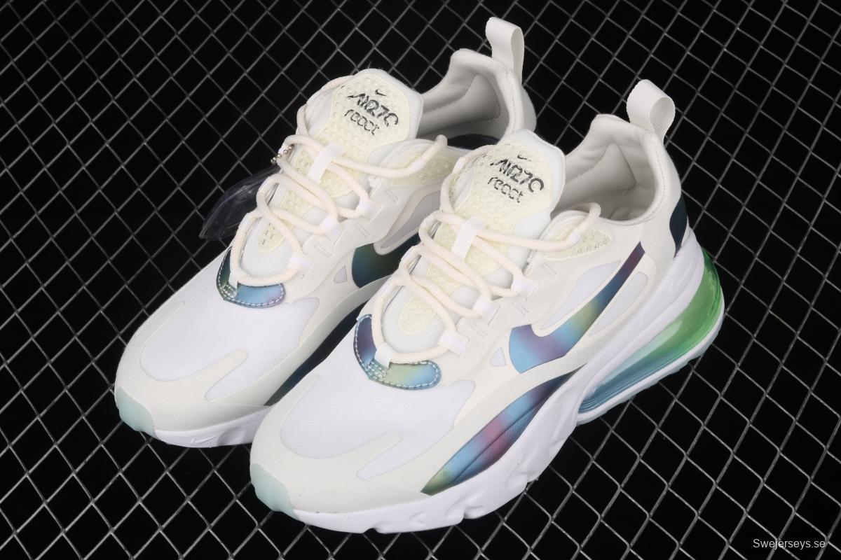 NIKE Air Max 270React 2020 new high-frequency net hollowing out function half-palm air cushion running shoes CT5064-100