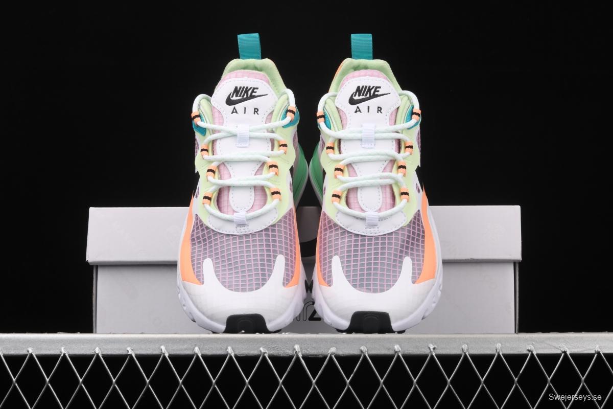 NIKE Air Max 270React new high frequency mesh hollowing out function half palm air cushion running shoes CJ0620-600