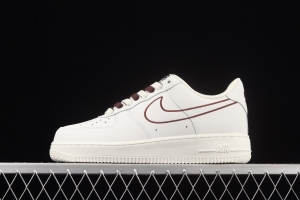 NIKE Air Force 11407 Low beige electric embroidery hook low-top casual board shoes CL6326-138,