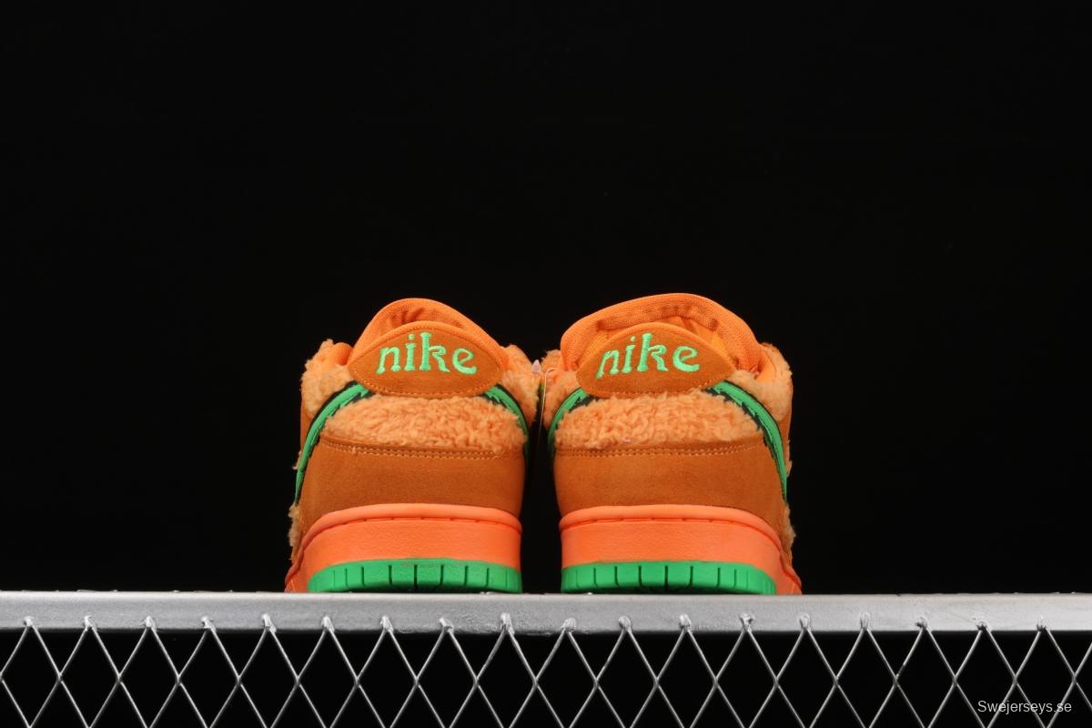 Grateful DeAdidas x NIKE SB DUNK Low Yellow Bear joint style yellow and green bear sports skateboard shoes CJ5378-800