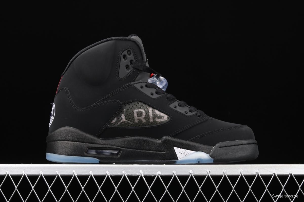 Air Jordan 5 OG Black Metallic Black Silver AV9175-001