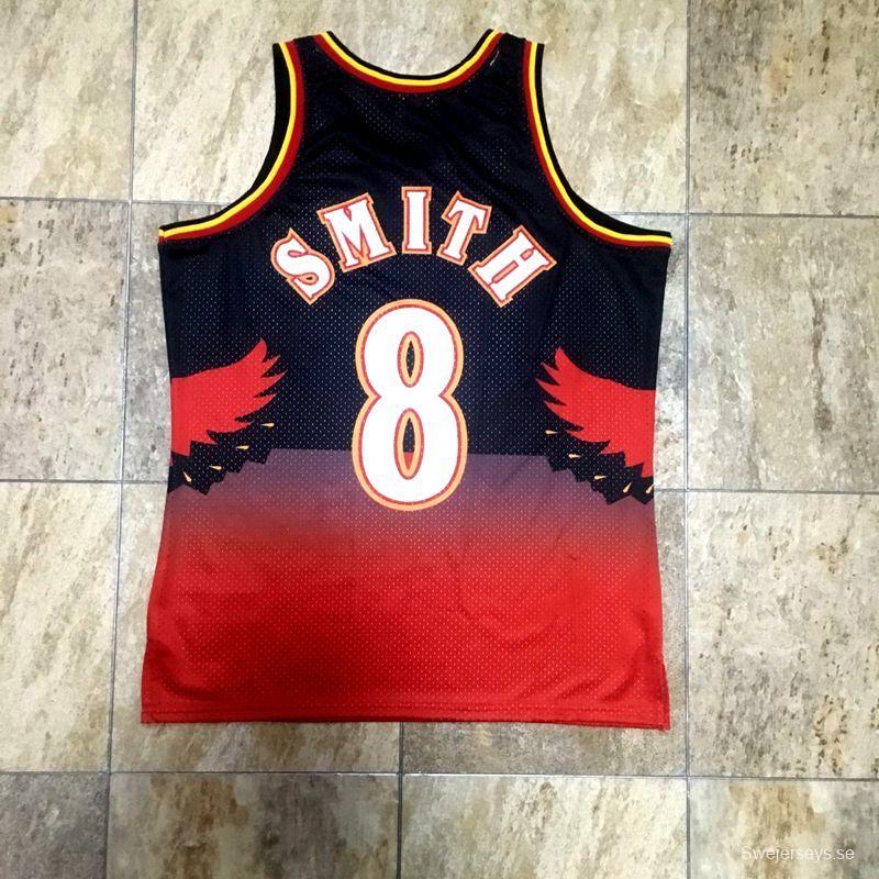 Men's Steve Delano Smith Black And Red Retro Classic Team Jersey