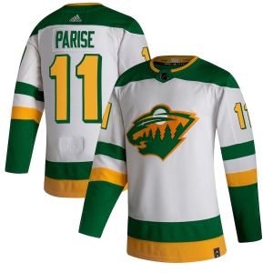 Women's Zach Parise White 2020-21 Reverse Retro Player Team Jersey