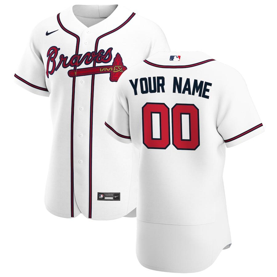 Men's White 2020 Home Authentic Custom Team Jersey