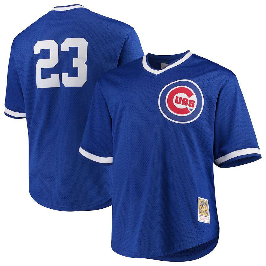 Men's Ryne Sandberg Royal Cooperstown Collection Mesh Batting Practice Throwback Jersey