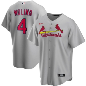 Men's Yadier Molina Gray Road 2020 Player Team Jersey