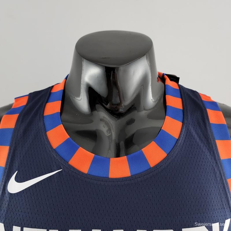 New York Knicks Barrett #9 Striped NBA Jersey