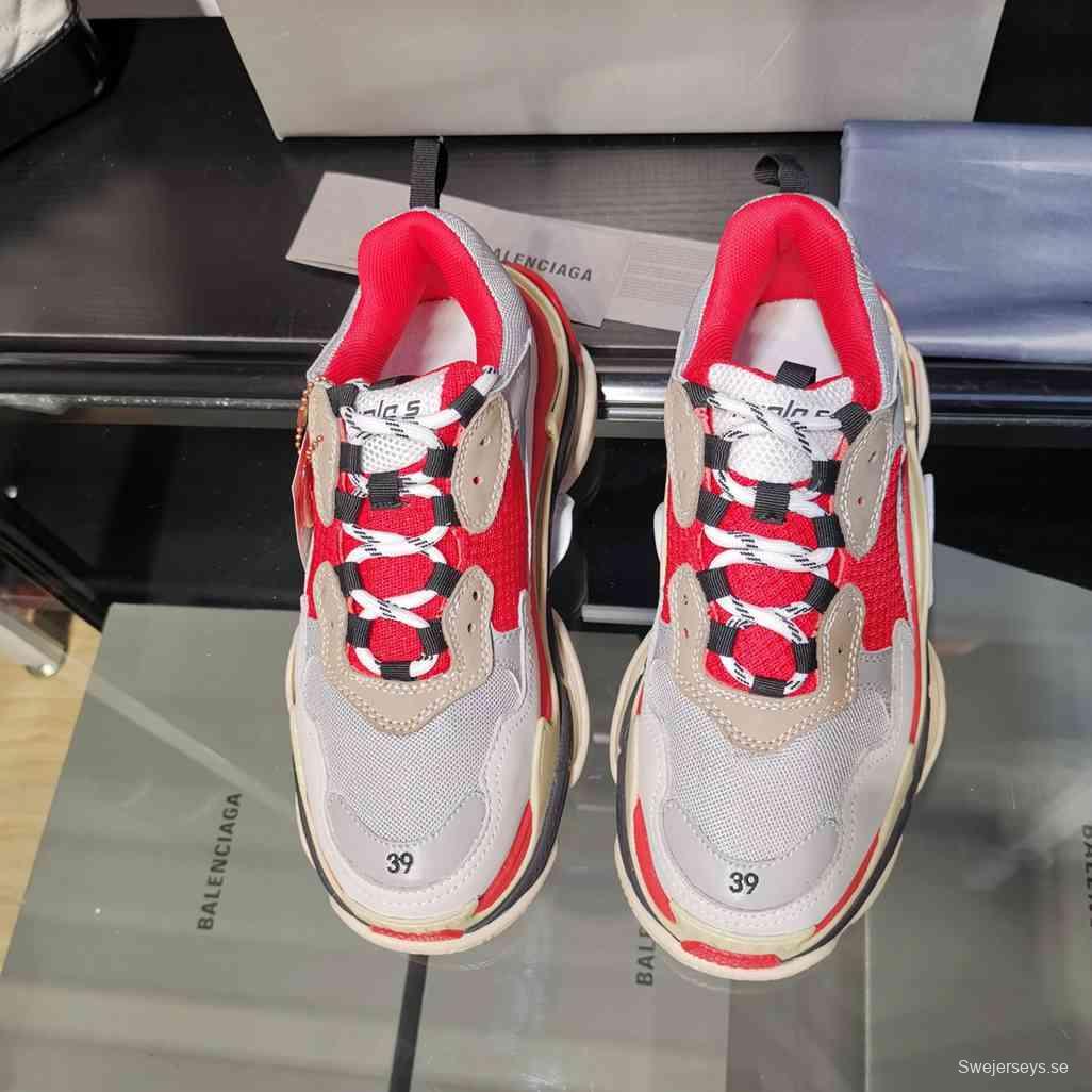 Men/Women Balenciaga Triple S Sneaker Red/Purple Item Ab5580330