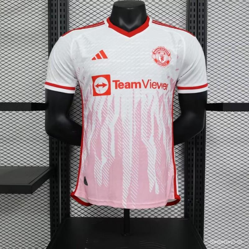 Player Version 23/24 Manchester United Away White Jersey