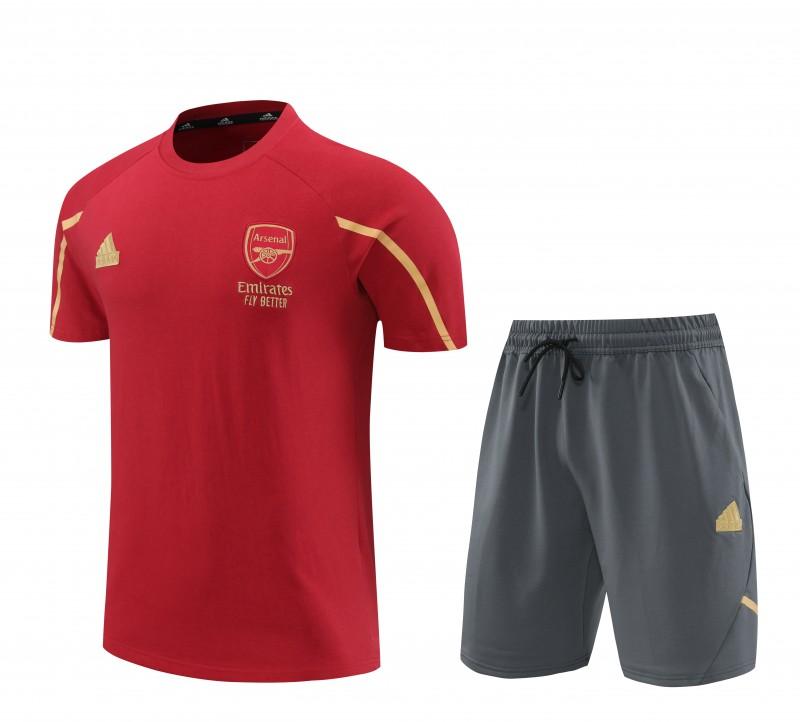 23/24 Arsenal Red Cotton Short Sleeve Jersey+Shorts