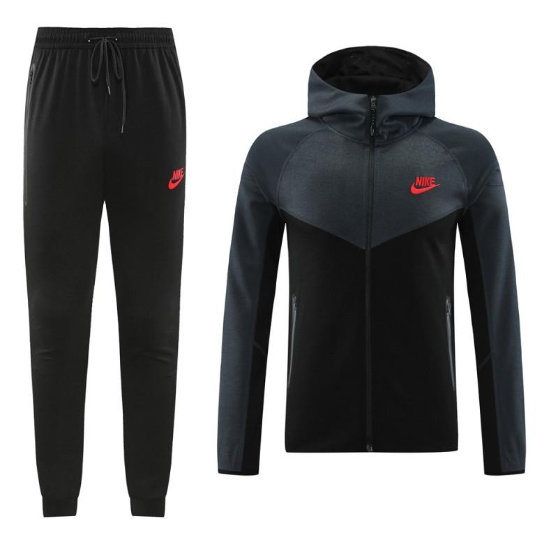 2024 Nike Grey/Black Full Zipper Jacket +Long Pants