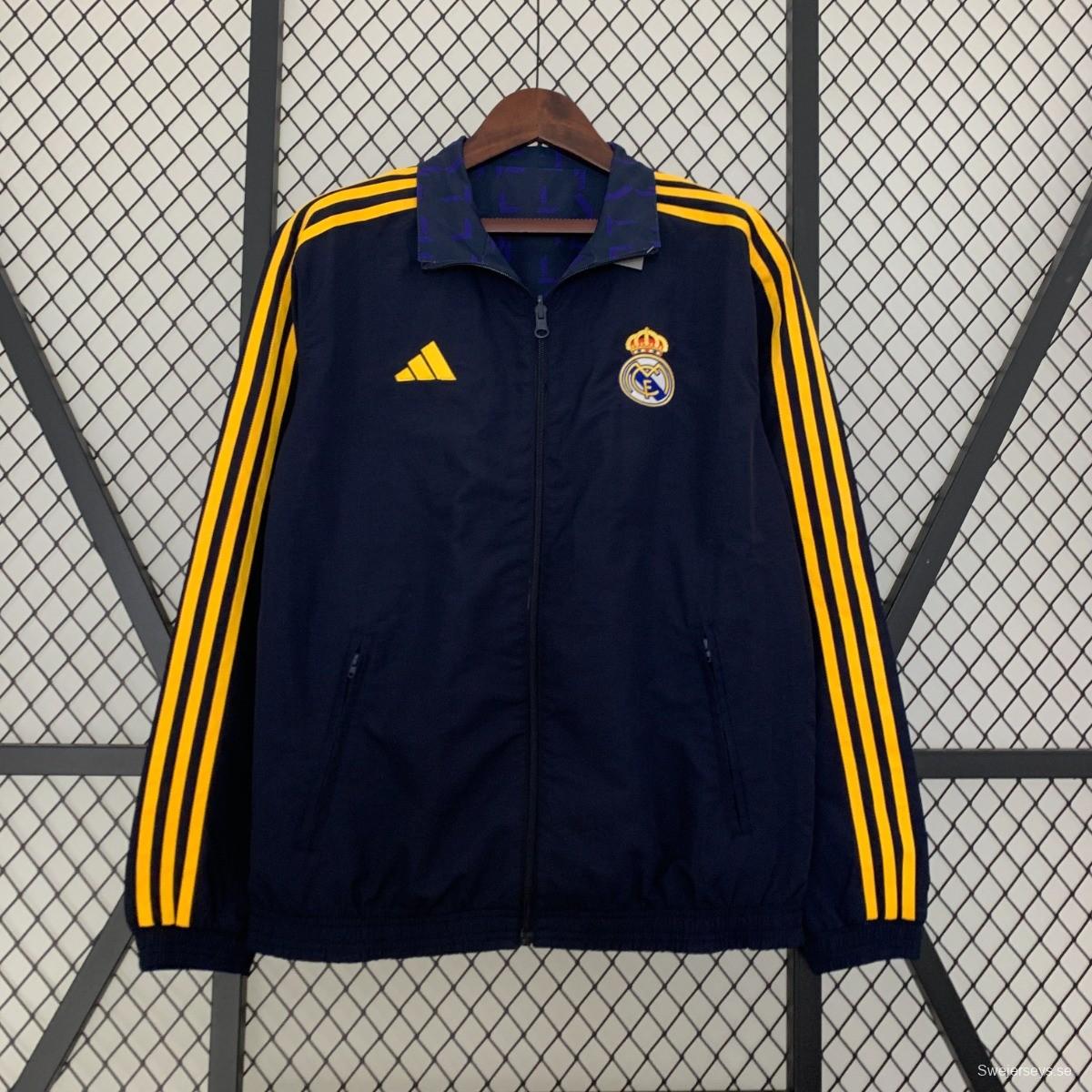 23/24 Real Madrid Navy Reversible Full Zipper Jacket